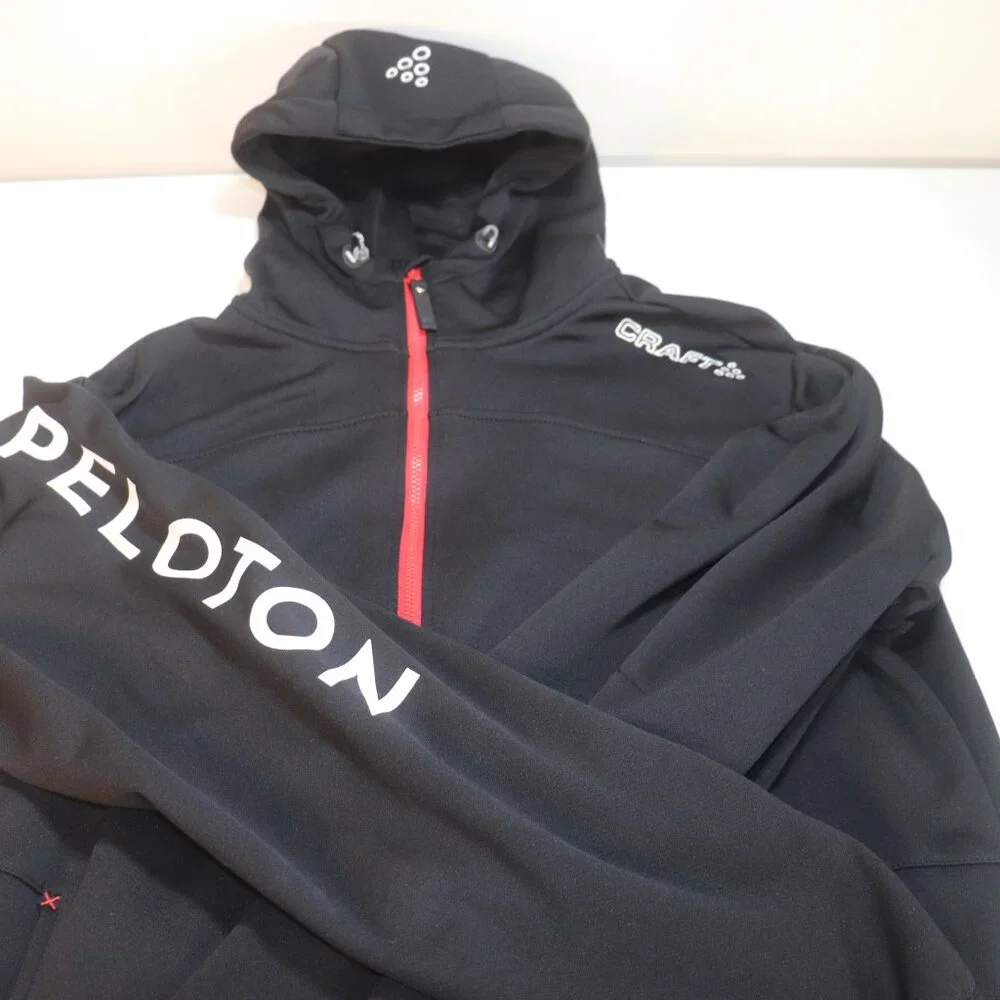 Peloton Craft Performance Hoodie Jacket with Red Accents Large